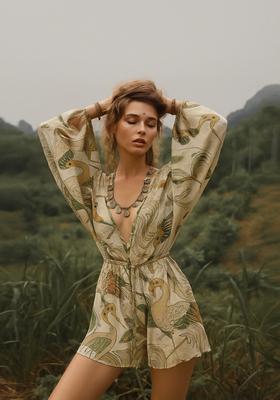 Multicolor Printed Cotton Dress