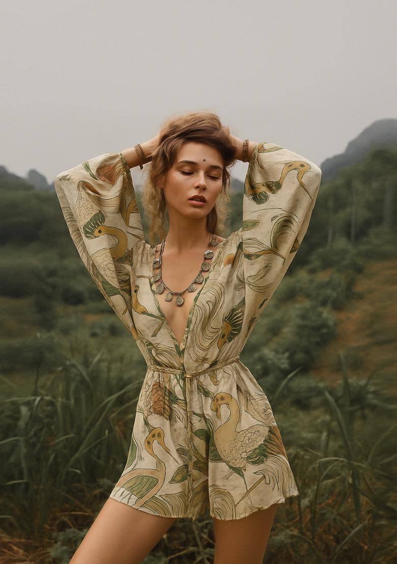 Multicolor Printed Cotton Dress