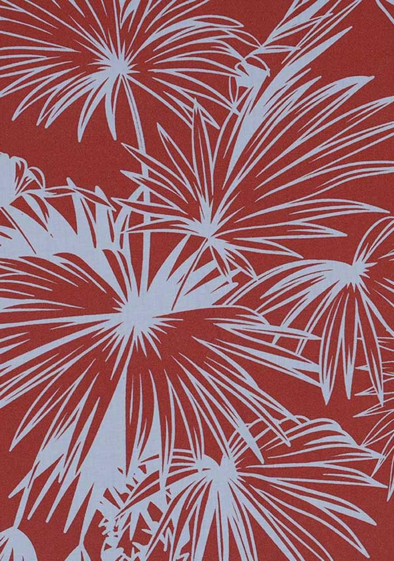 Rust Printed Cotton Dress - Indya