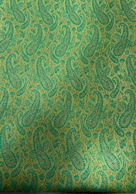 Green Embroidered Brocade Dress