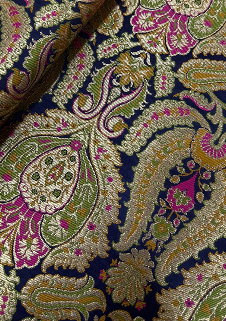 Multicolor Embroidered Brocade Dress