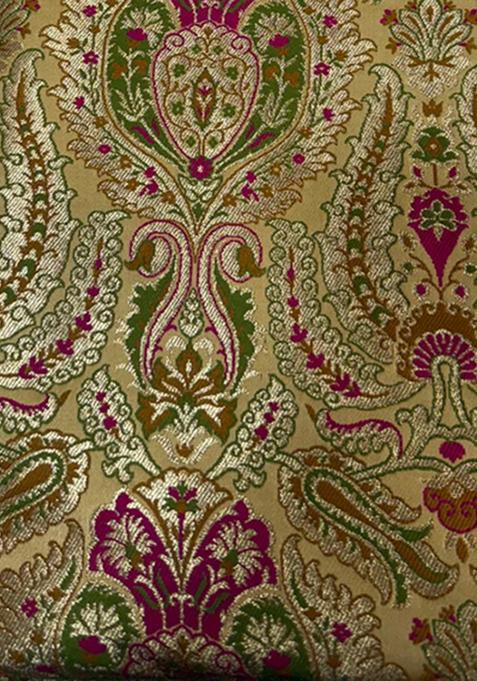 Multicolor Embroidered Brocade Dress