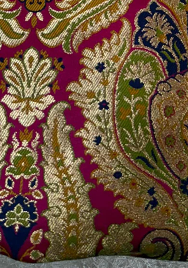 Multicolor Embroidered Brocade Dress