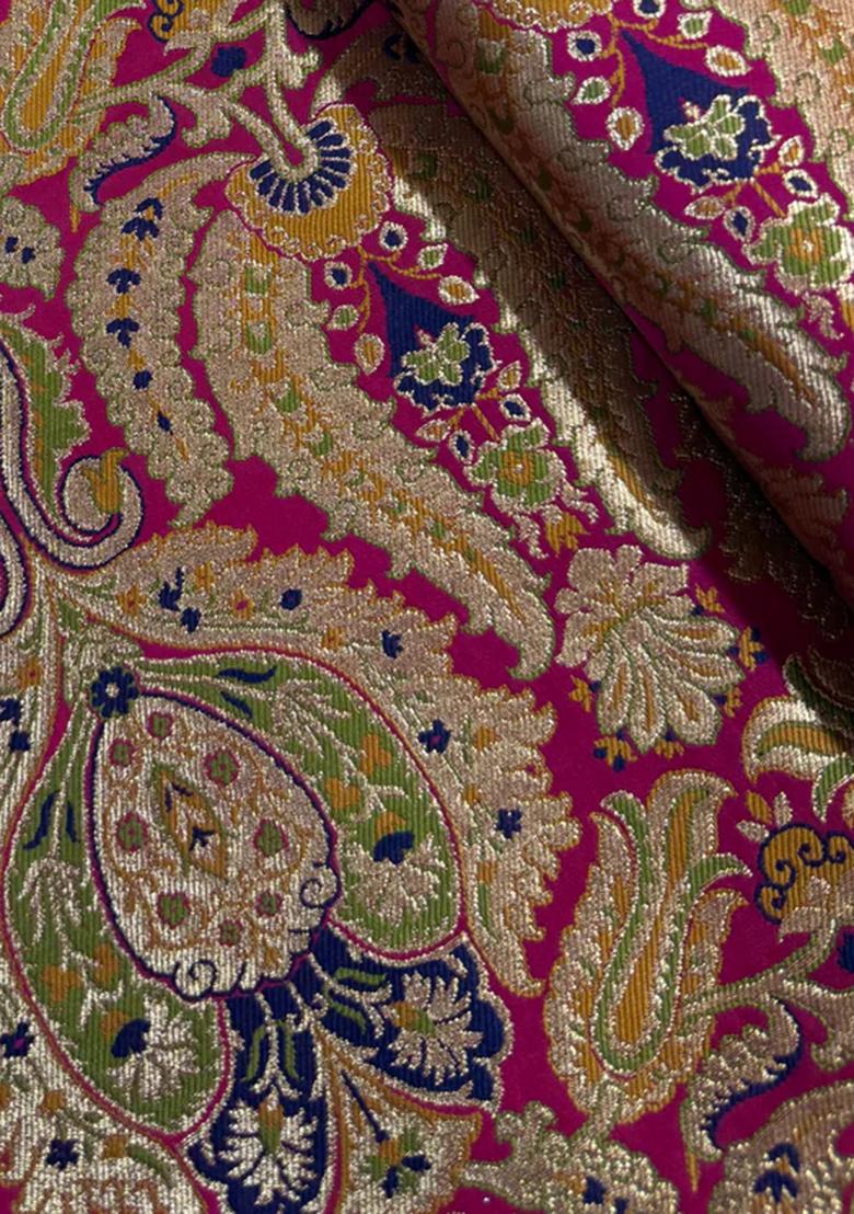 Multicolor Embroidered Brocade Dress