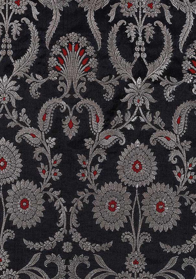 Black Embroidered Polyester Dress