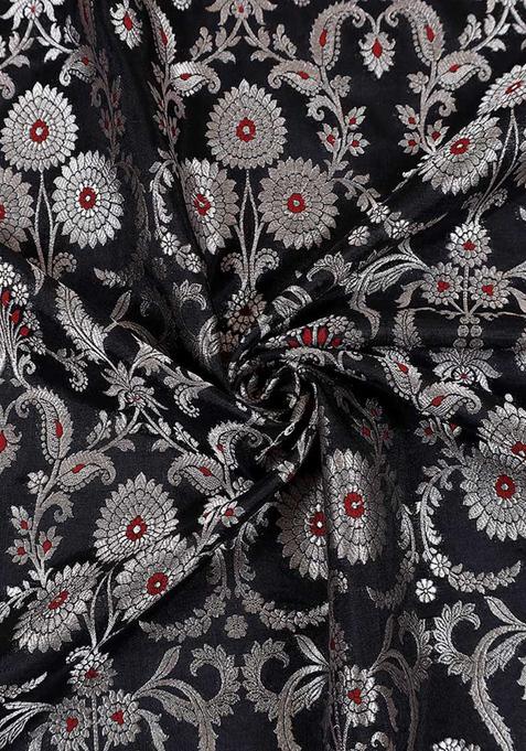 Black Embroidered Polyester Dress