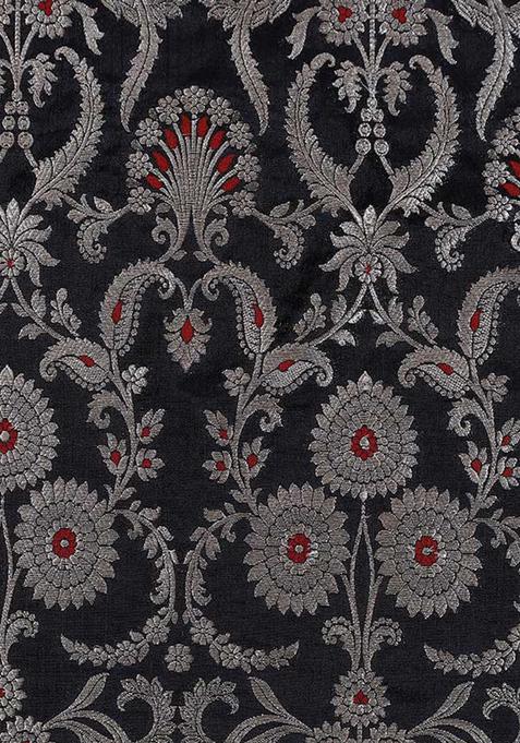 Black Embroidered Polyester Dress