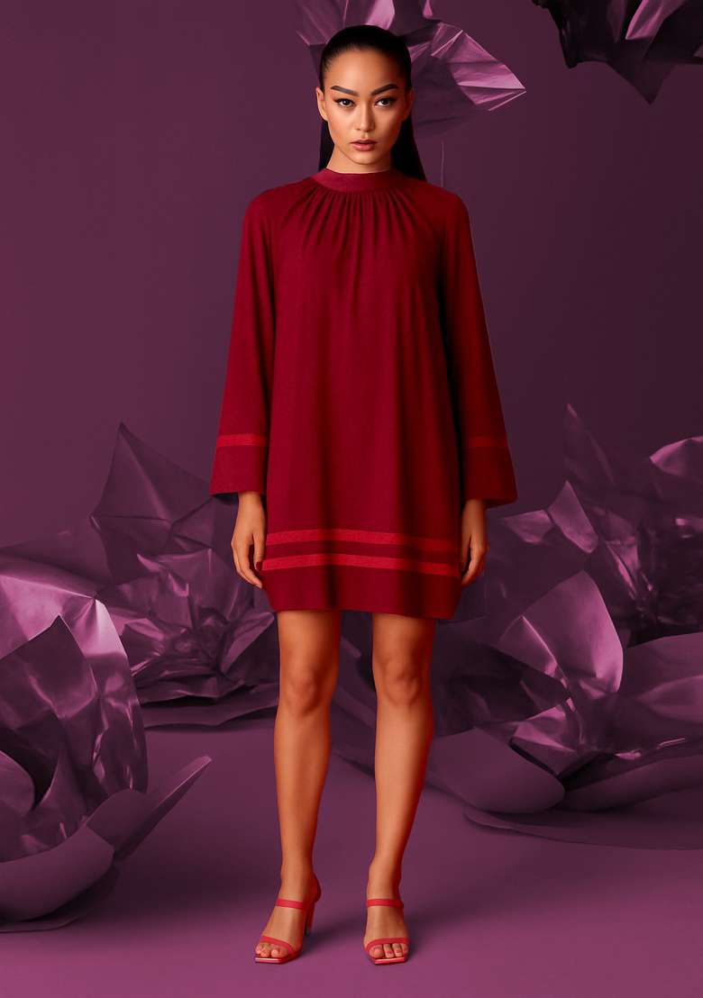 Red Cotton Dress - Indya