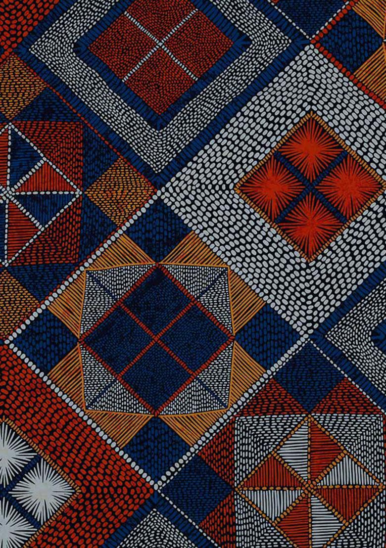 Multicolor Poplin Abstract Printed Dress - Indya