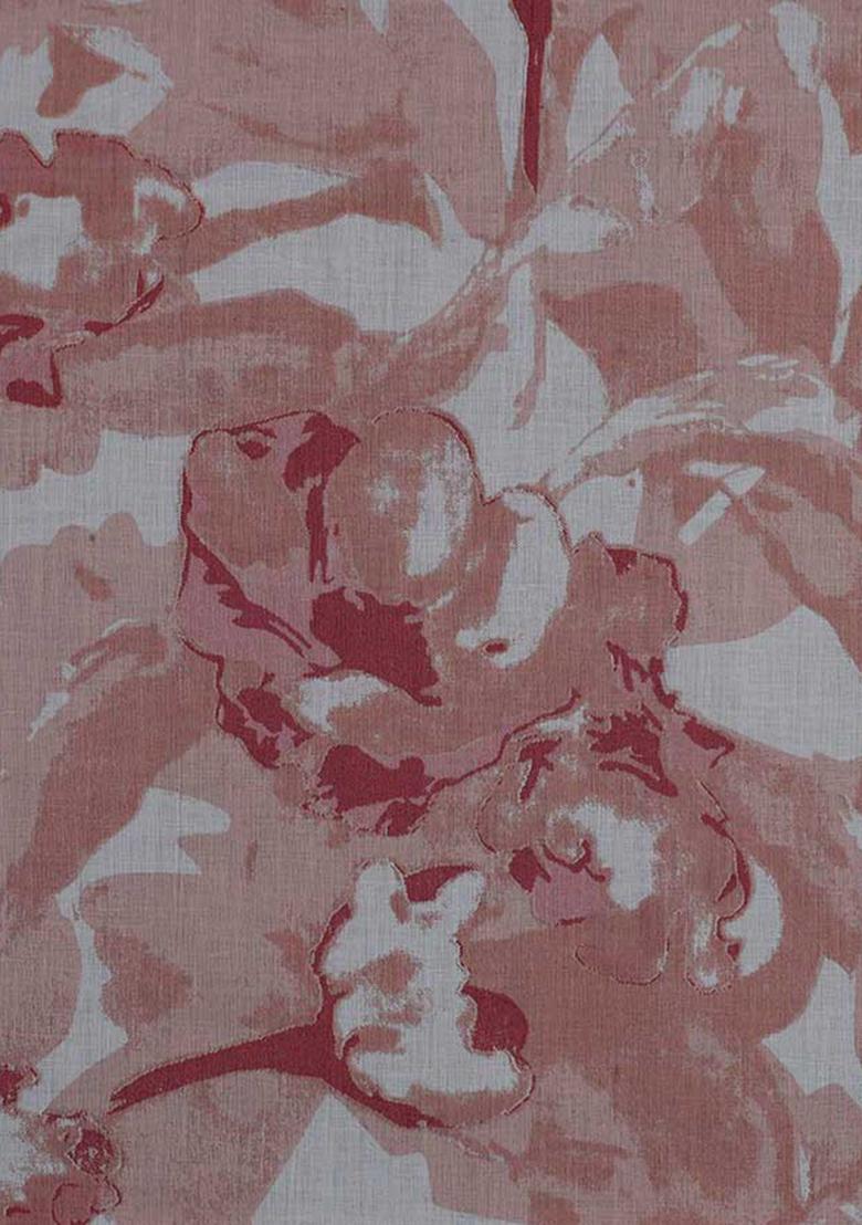 Onion Pink Cambric Abstract Printed Dress - Indya