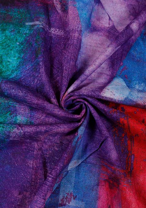 Multicolor Color Abstract Printed Dress