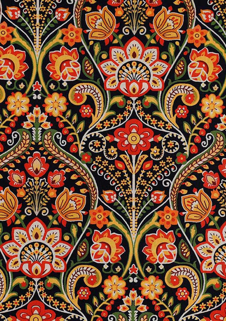 Multicolor Poplin Floral Printed Dress - Indya