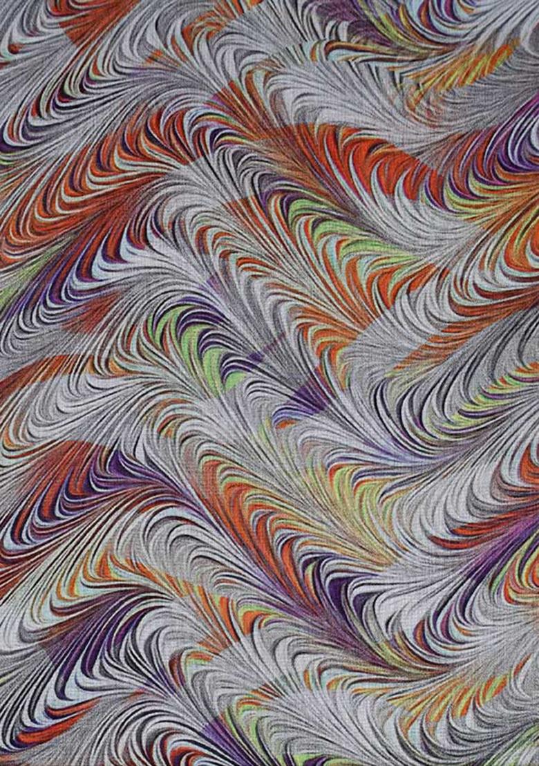 Multicolor Cotton Abstract Printed Dress