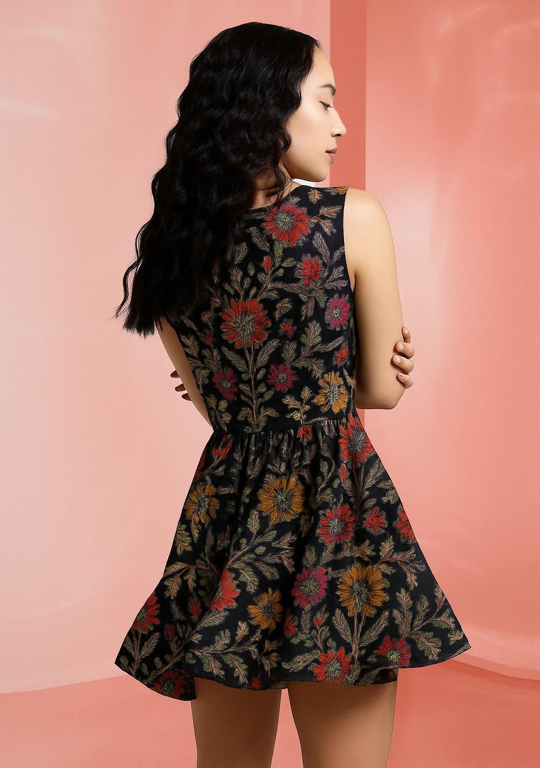 Black Brocade Dress