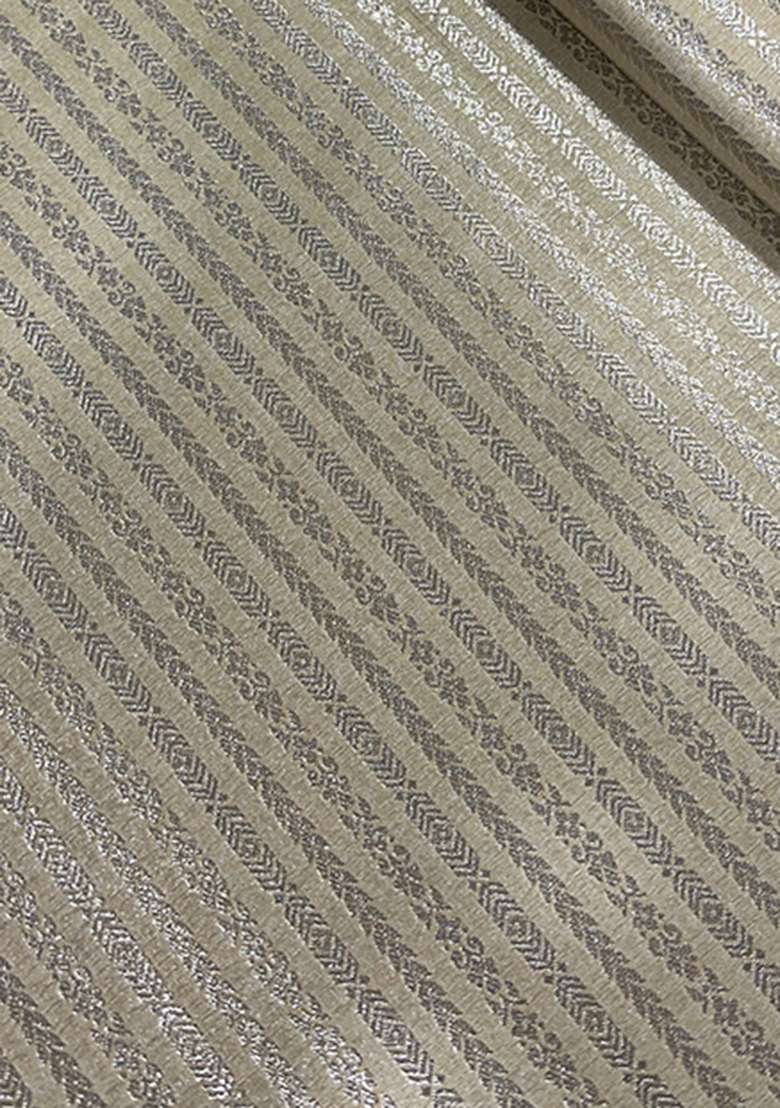 Beige Brocade Dress - Indya