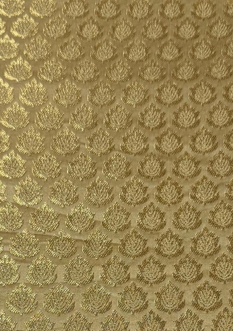 Beige Brocade Dress - Indya