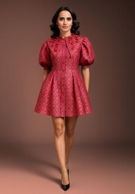 Pink Brocade Dress