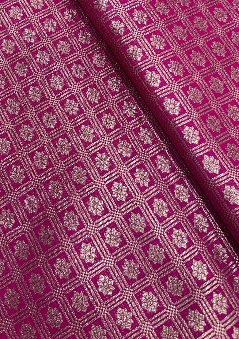 Pink Brocade Dress - Indya