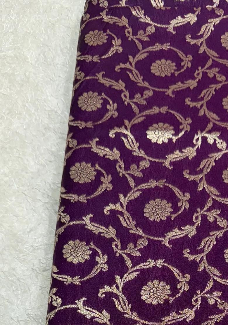 Purple Brocade Dress - Indya