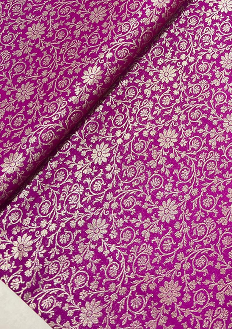 Pink Brocade Dress - Indya