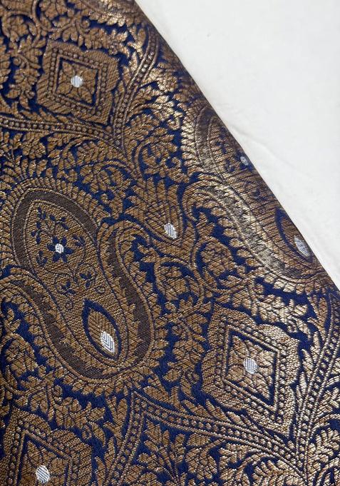 Blue Brocade Dress