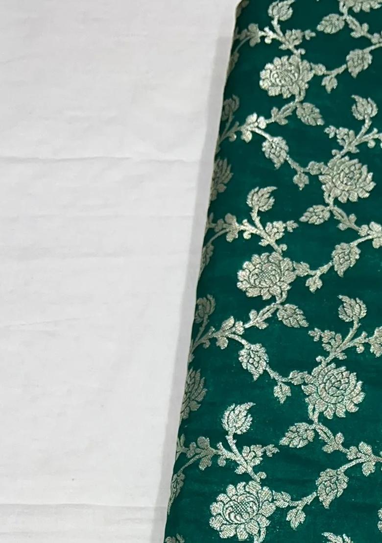 Green Brocade Dress - Indya