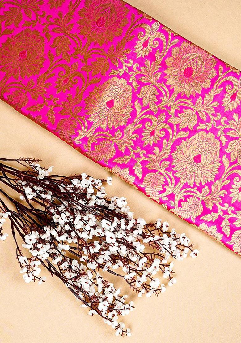 Rani Pink Brocade Dress - Indya