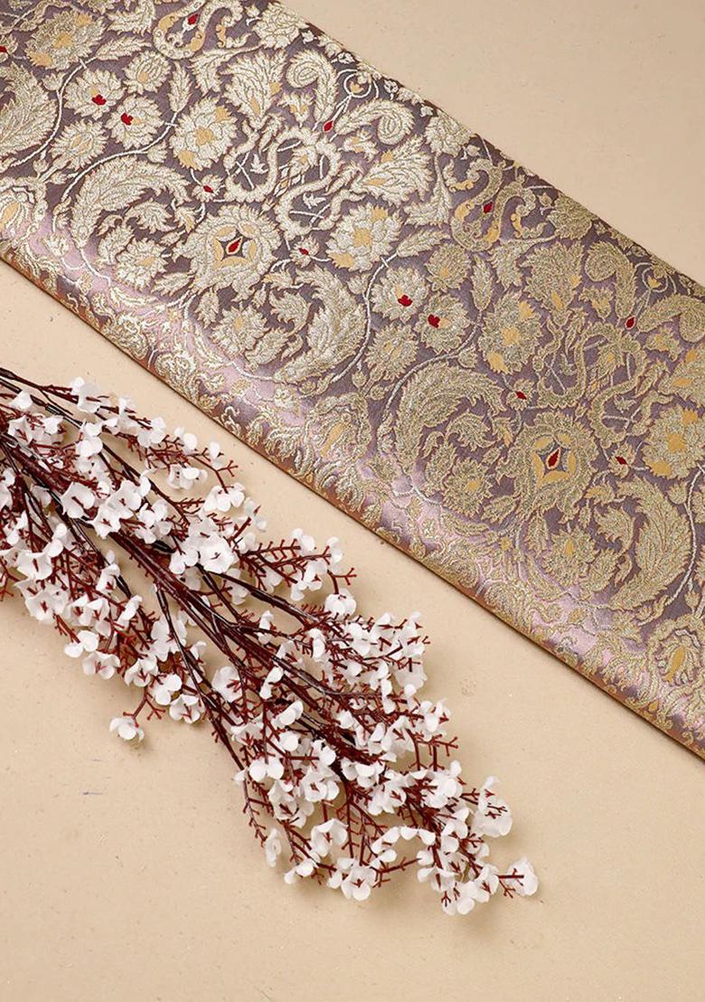 Purple Brocade Dress - Indya