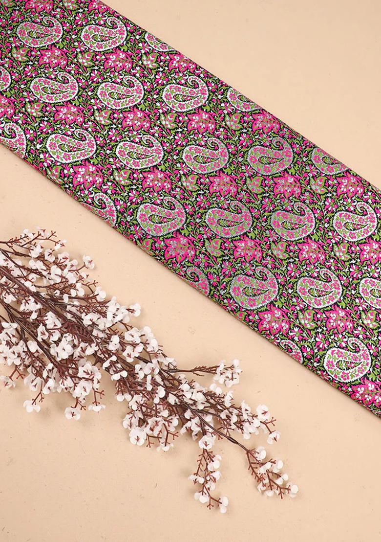 Pink Brocade Dress - Indya