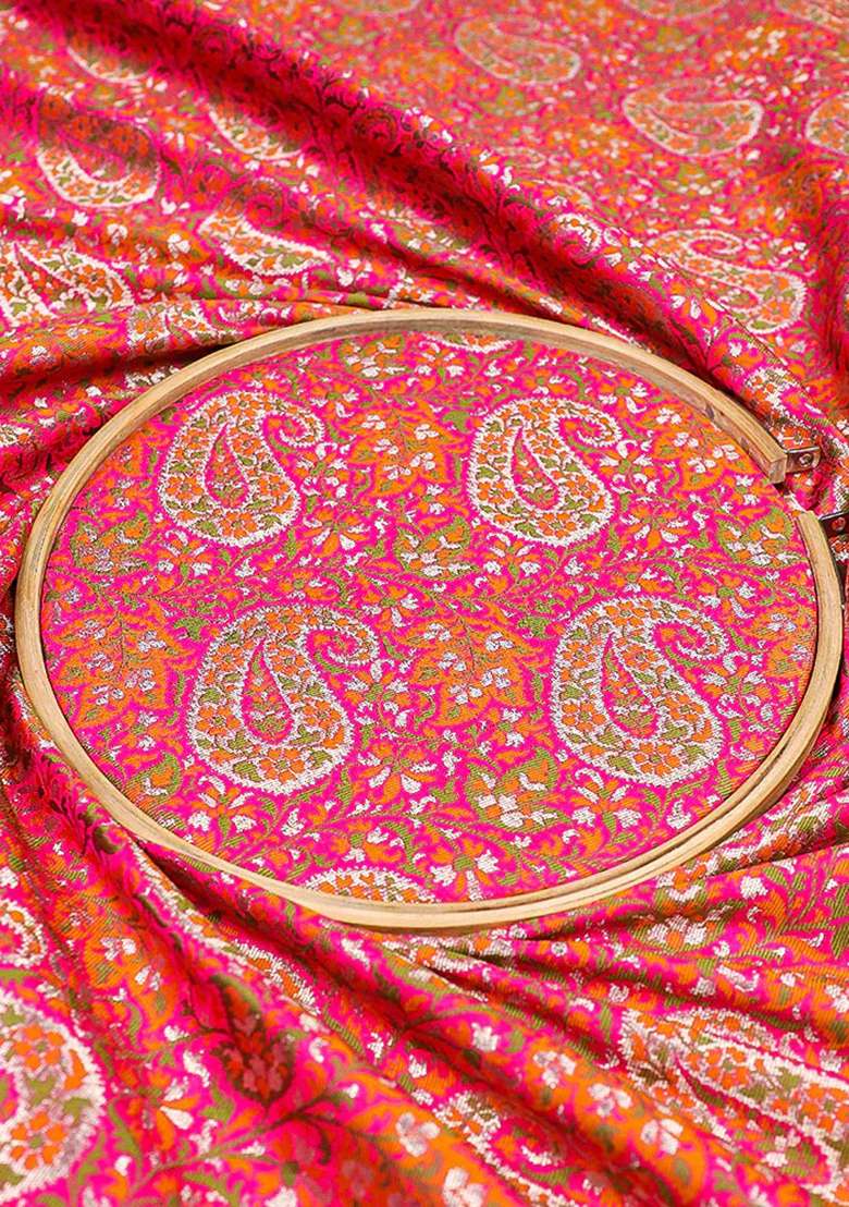 Rani Pink Brocade Dress - Indya