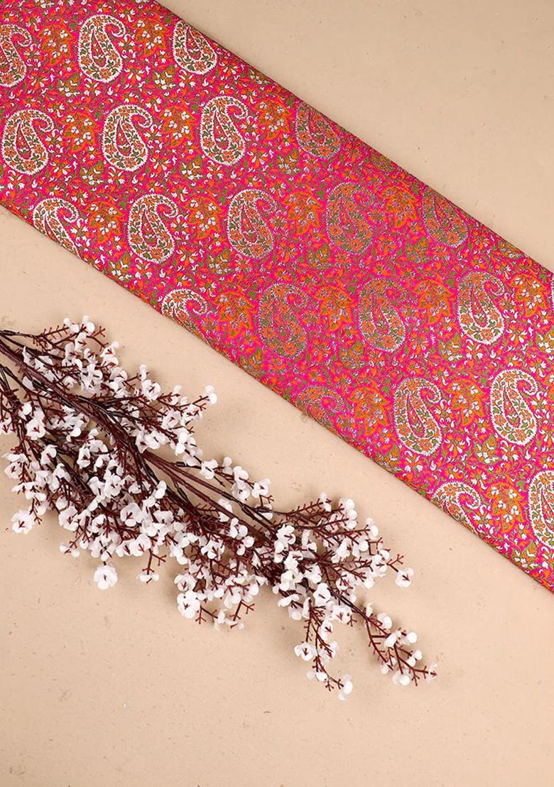 Rani Pink Brocade Dress - Indya