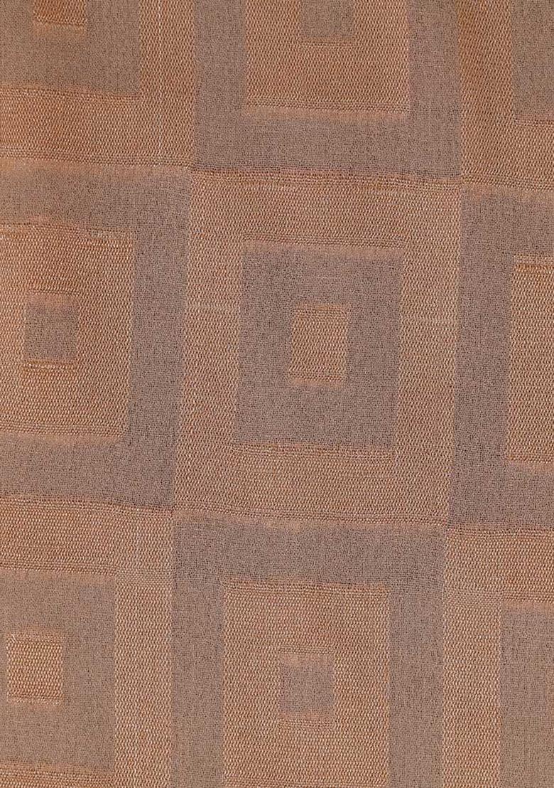 Brown Textured Georgette Dress