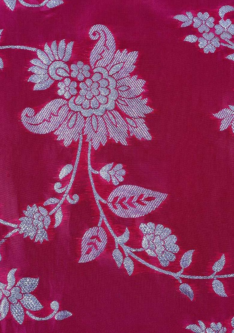 Pink Brocade Dress - Indya