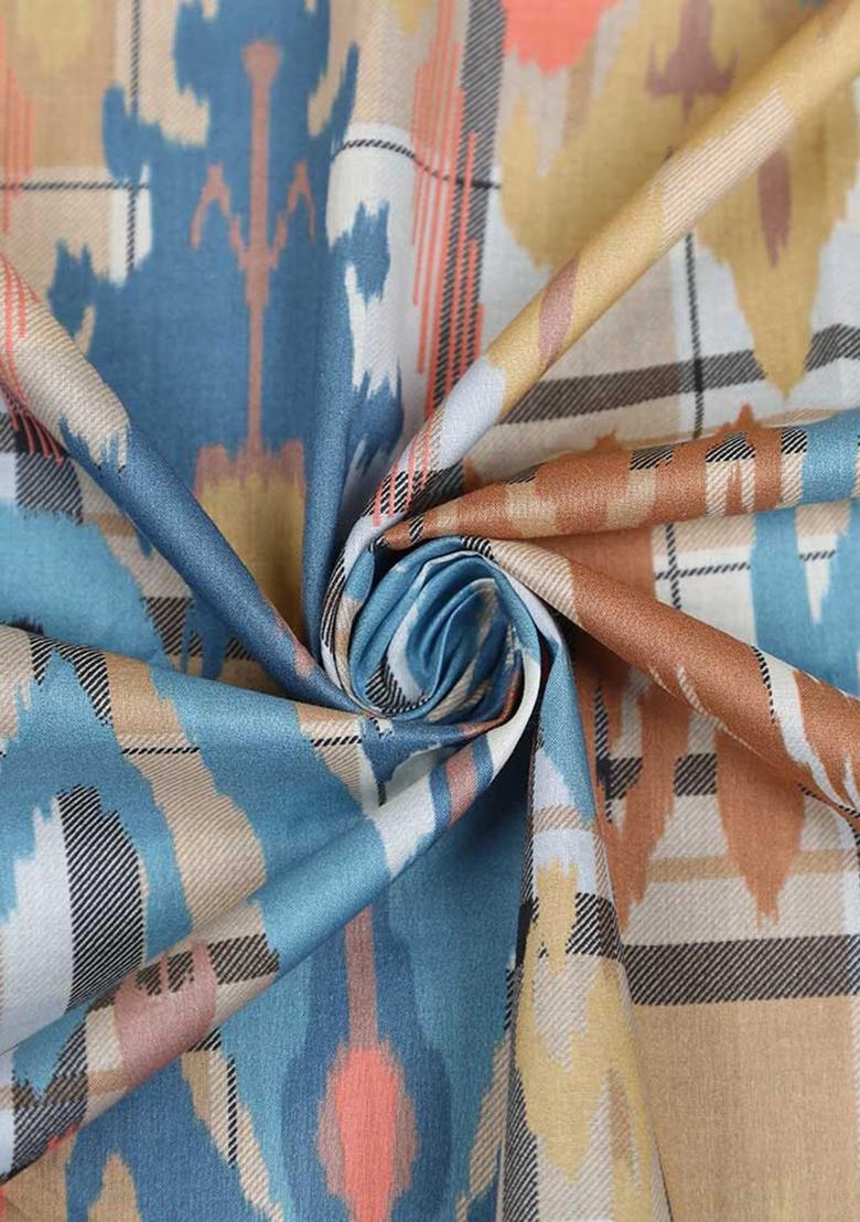 Multi Color Abstract Print Cotton Dress