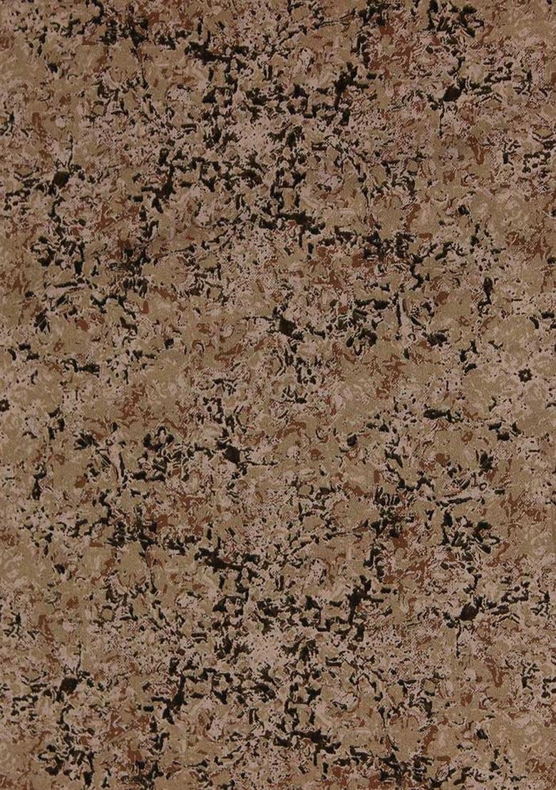 Beige Abstract Print Cotton Dress - Indya