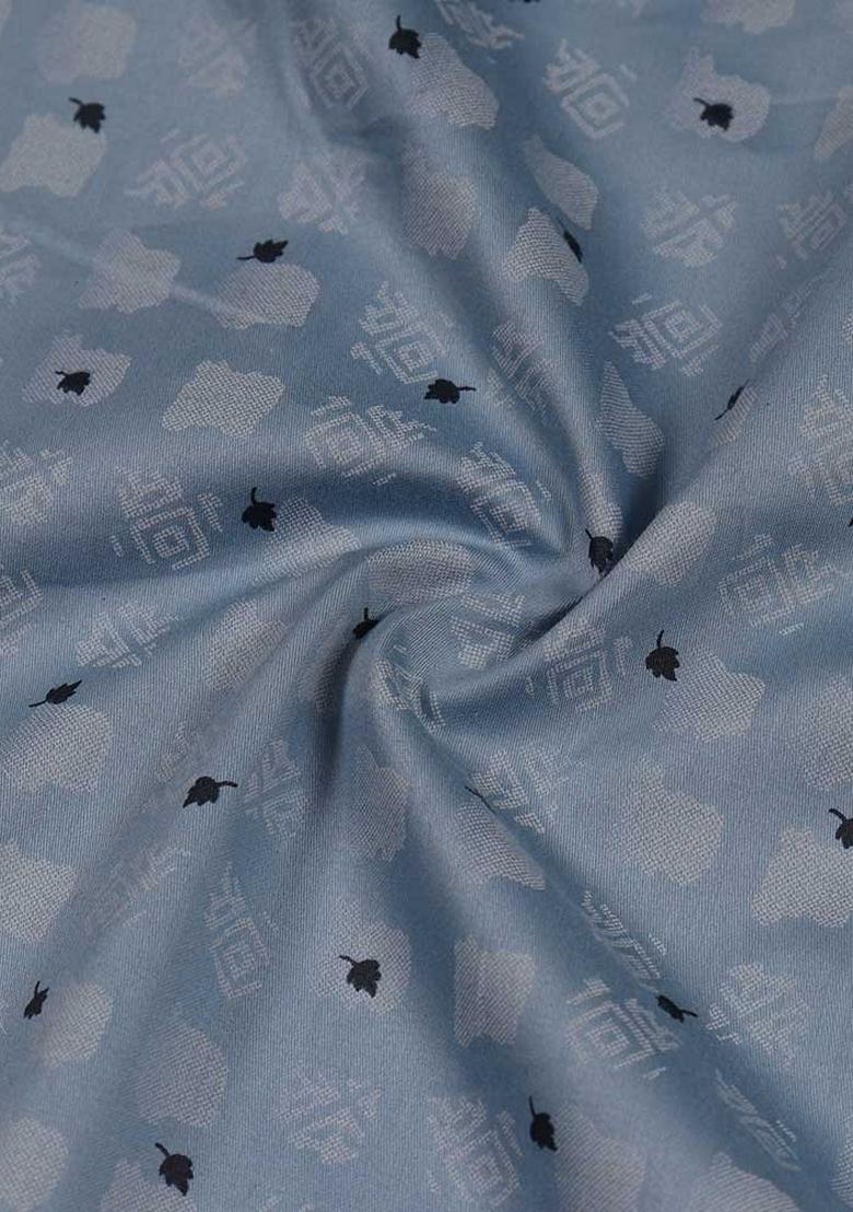 Blue Abstract Print Cotton Dress