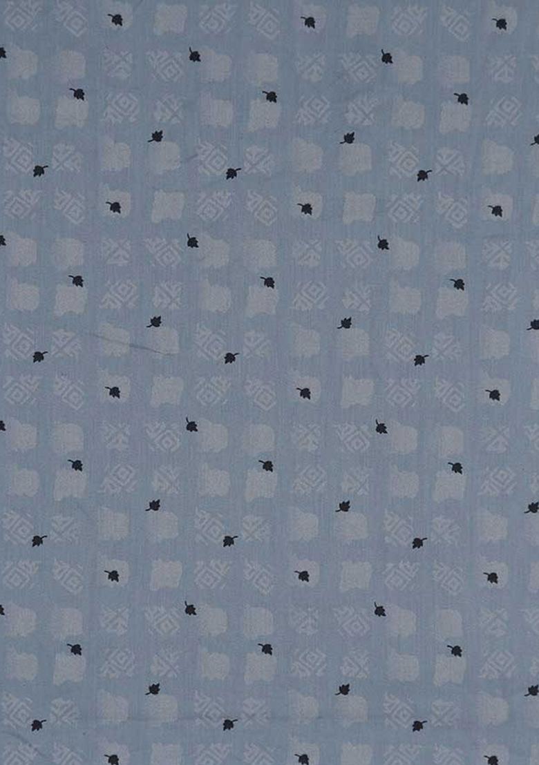 Blue Abstract Print Cotton Dress