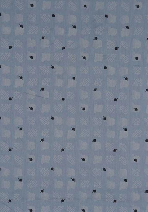 Blue Abstract Print Cotton Dress