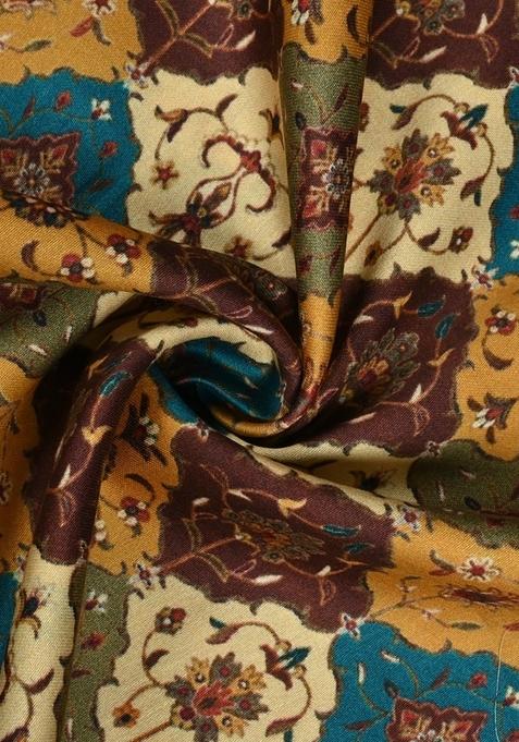 Multi Color Abstract Print Cotton Dress