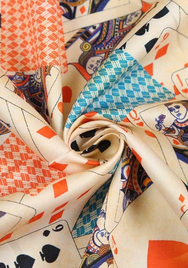 Multi Color Abstract Print Cotton Dress