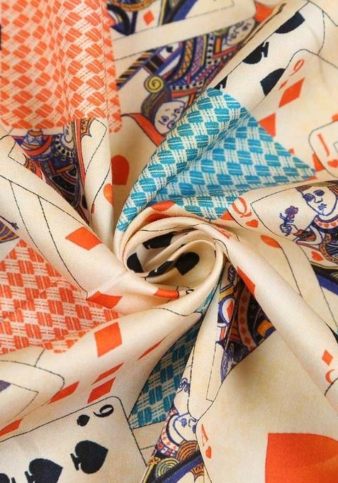 Multi Color Abstract Print Cotton Dress