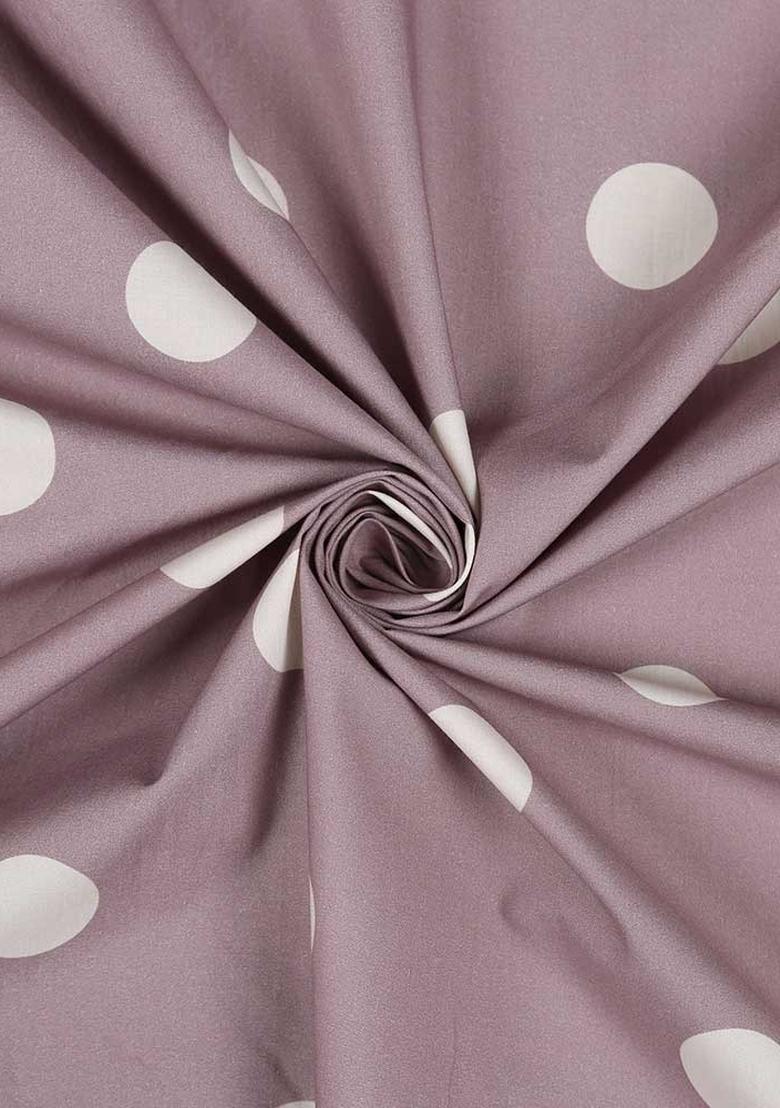 Pink Polka Dot Print Cotton Dress