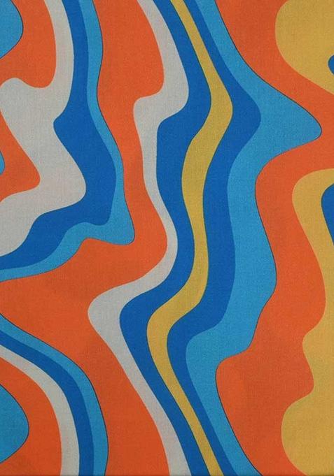 Multi Color Abstract Print Cotton Dress