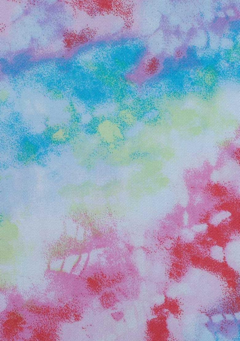 Pink Abstract Print Cotton Dress