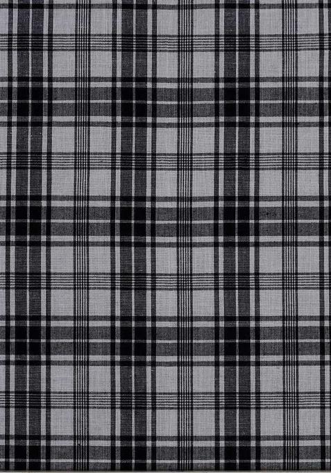 Black And White Cotton Checked Dress