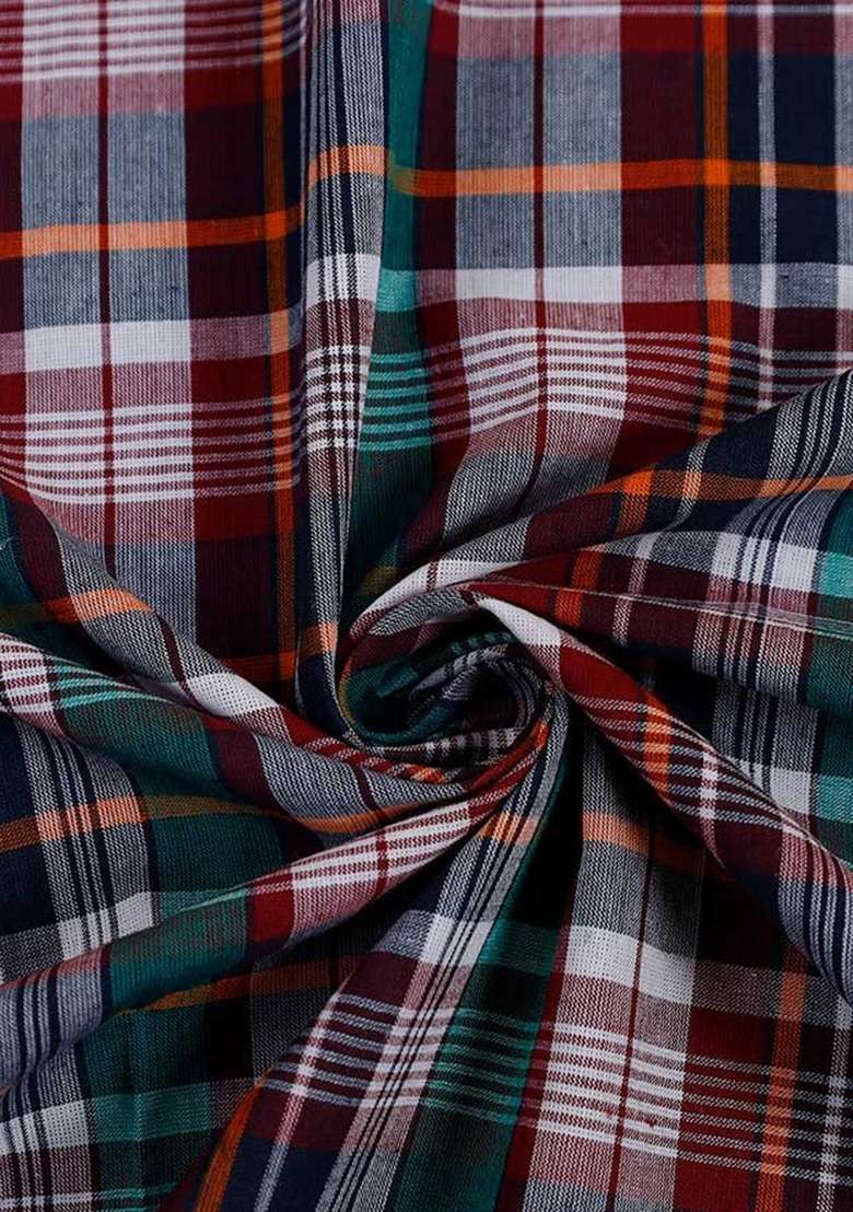 Multicolor Cotton Checked Dress - Indya