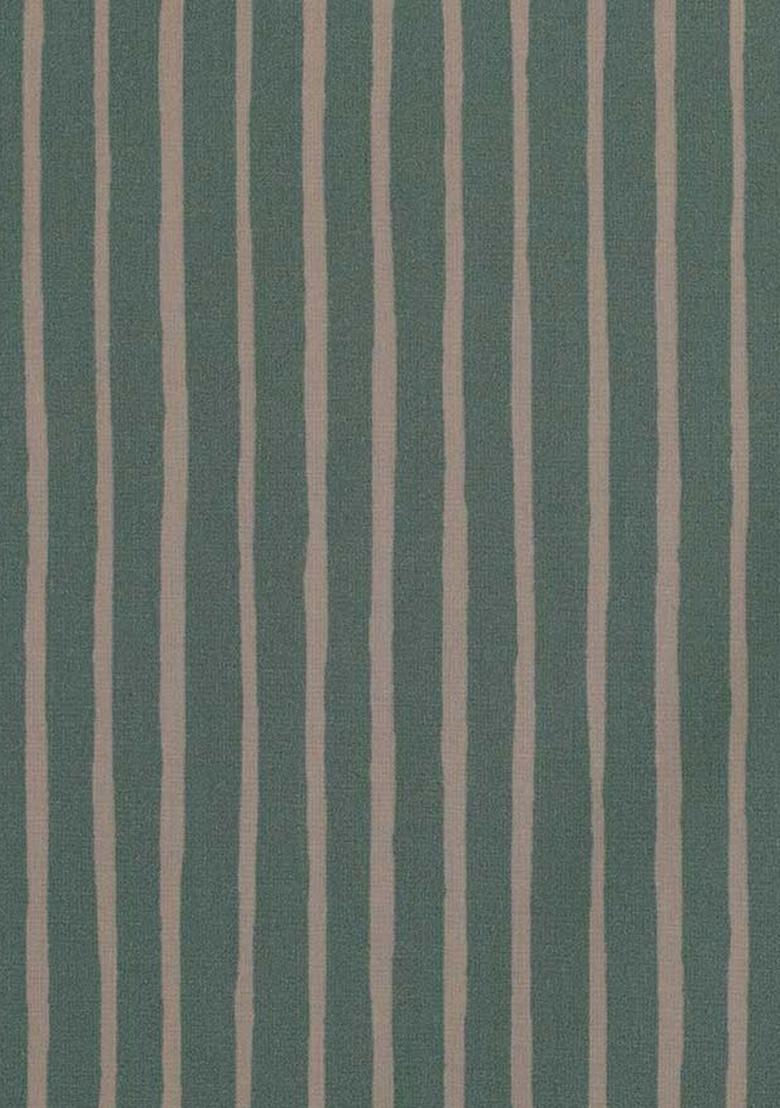 Green Poplin Striped Jumpsuit - Indya