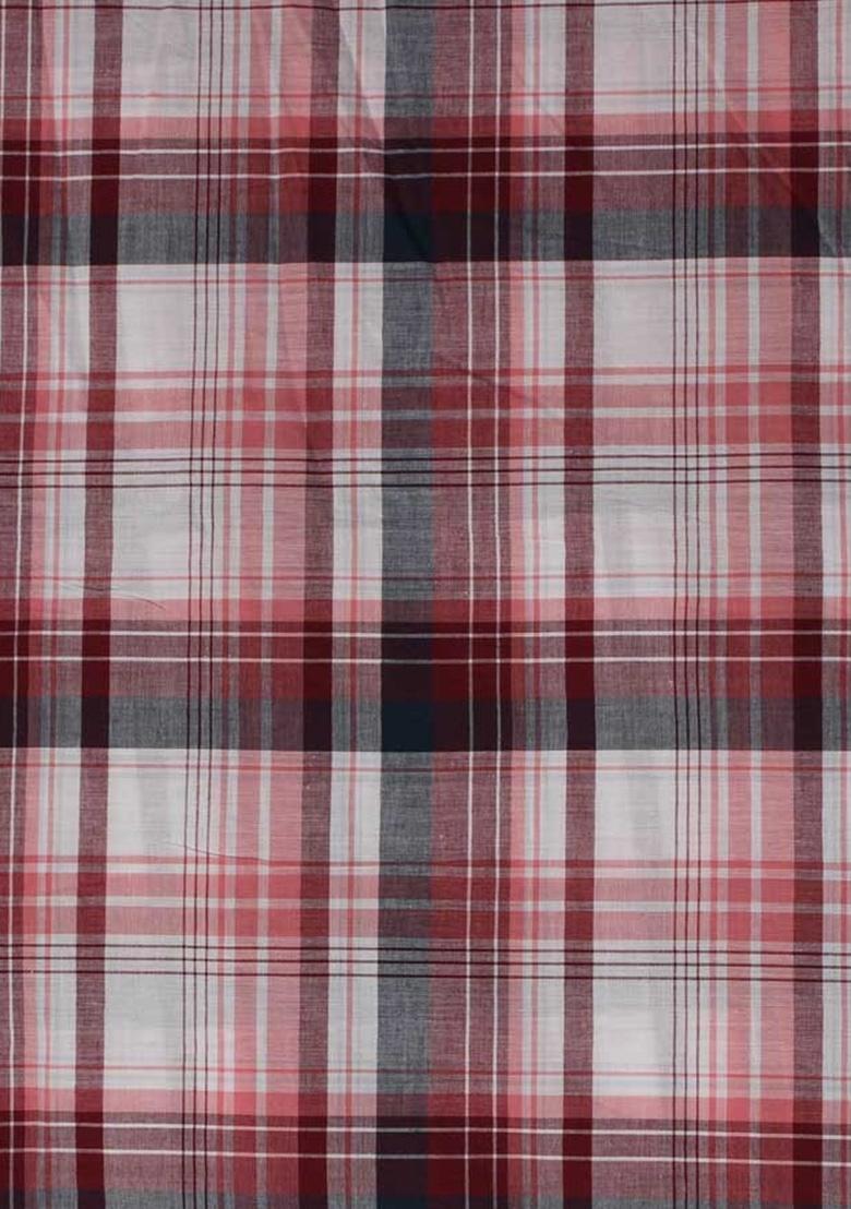 Red Cotton Checked Dress