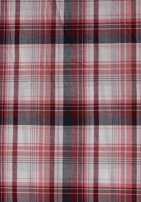 Red Cotton Checked Dress