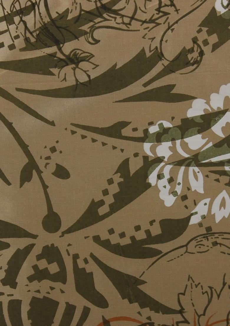 Beige Brocade Dress - Indya